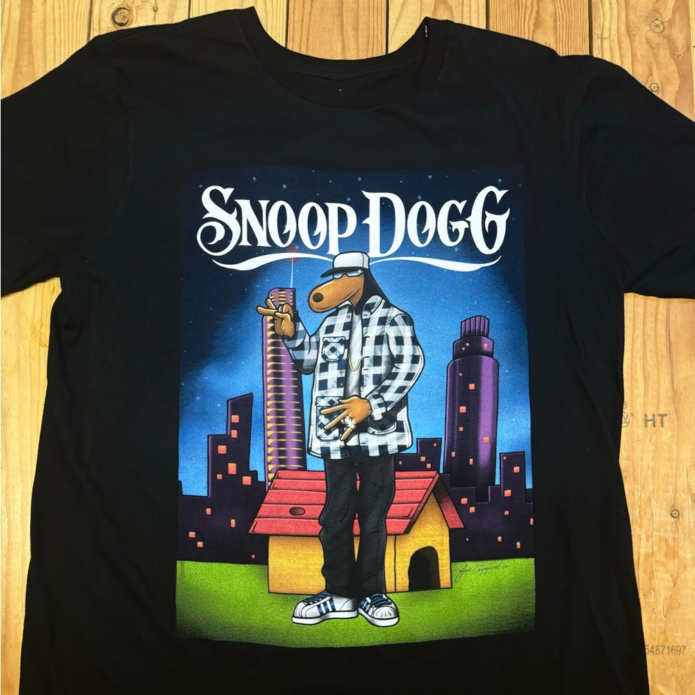 Snoop Dogg T-Shirt 90s West Coast Rap Hip Hop Joe Cool Medium Graphic Black NEW
